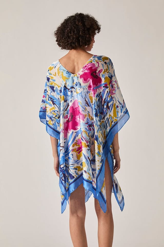 James Lakeland James Lakeland Women's Blue Floral Mosaic Kaftan - 2