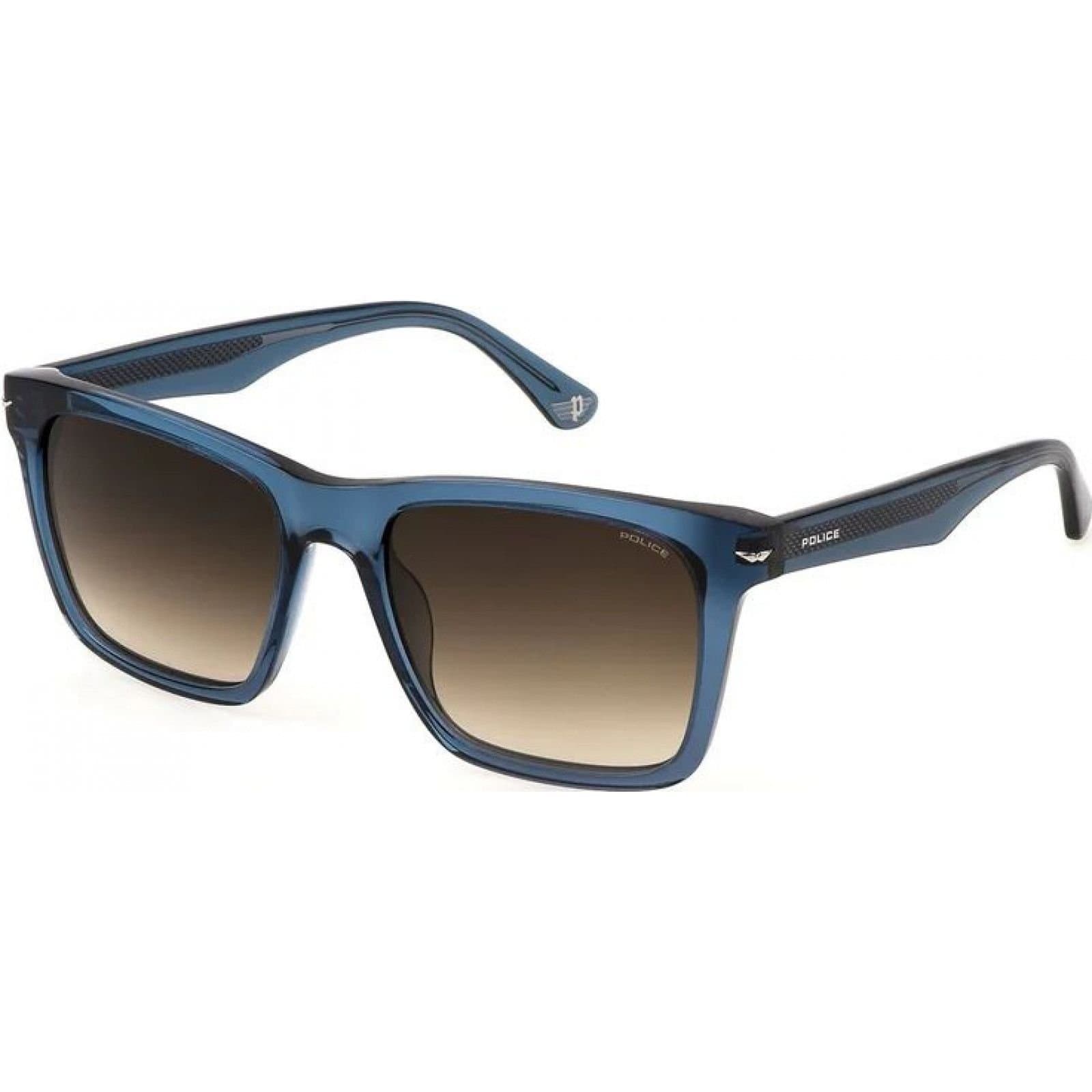 Police Police Men's SPLN35M-550955 Square/Rectangle Sunglasses in Blue