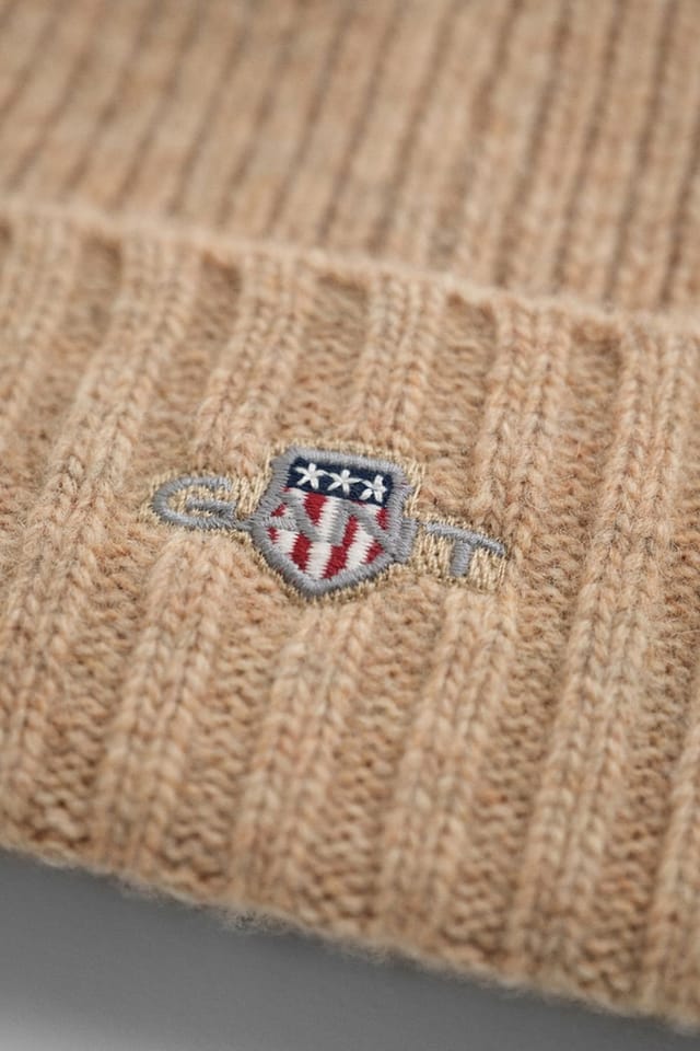 Gant Gant Women's Unisex. Shield Wool Beanie Khaki Mel - 2