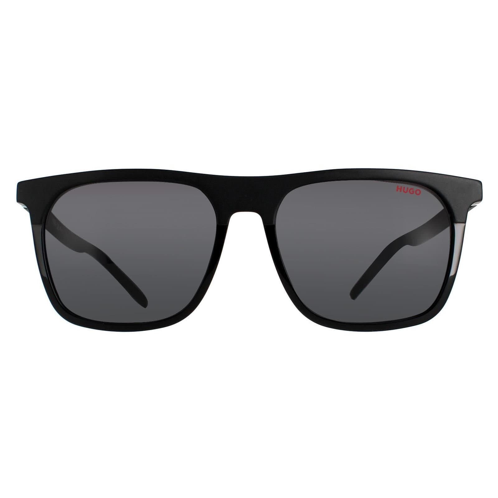HUGO HUGO Men's Rectangle Matte Black Grey Blue HG 1086/S
