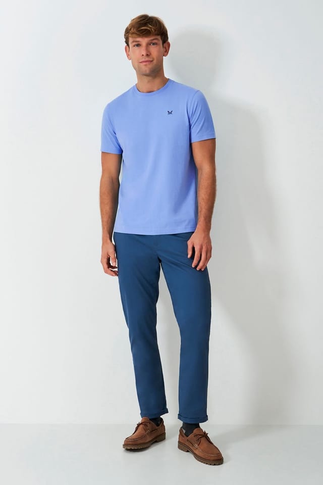 Crew Clothing Crew Clothing Men's Crew Classic T-Shirt Sky Blue in Light Blue - 2