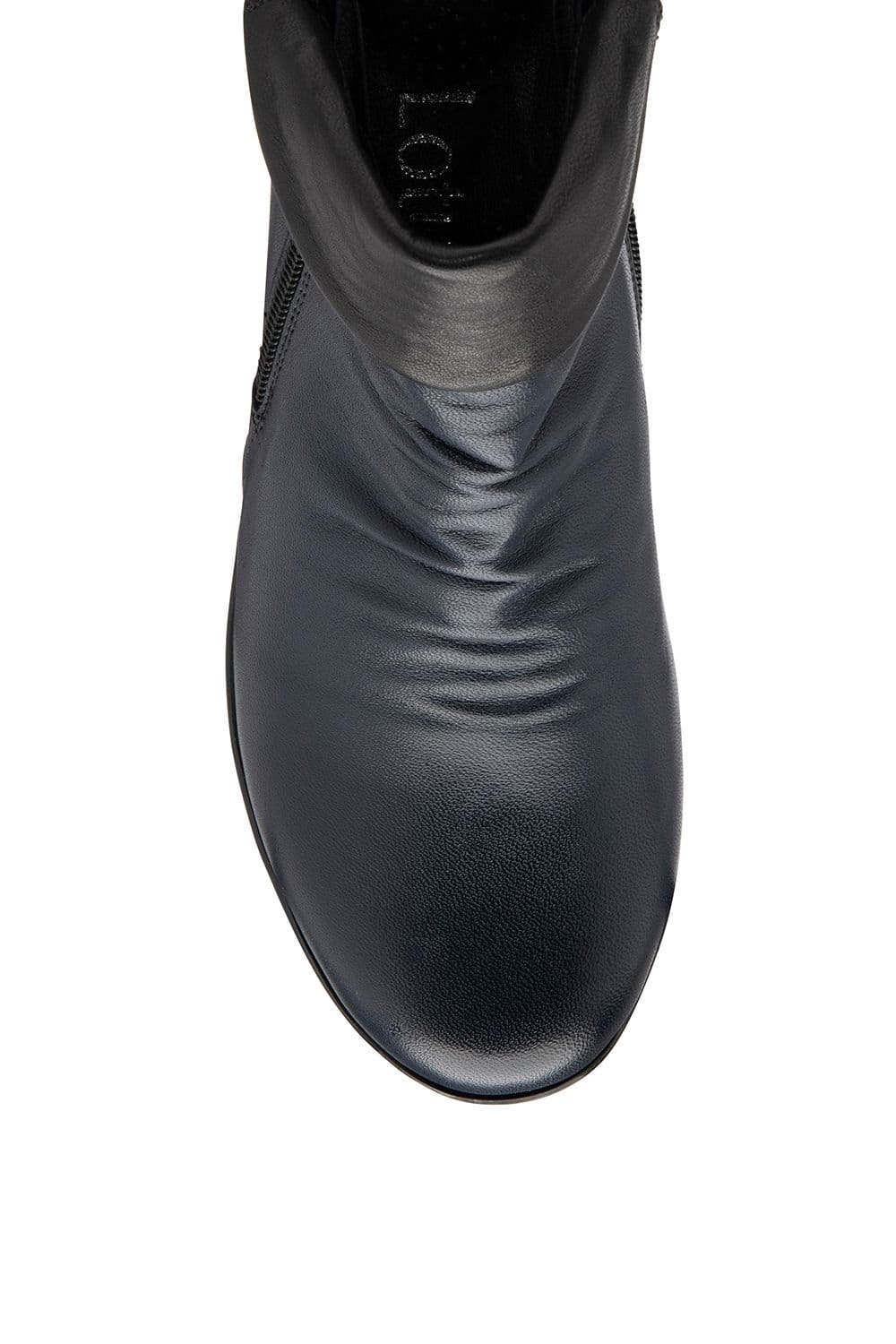 Lotus Lotus Women's 'Cordelia' Leather Wedge Ankle Boots in Navy - 4