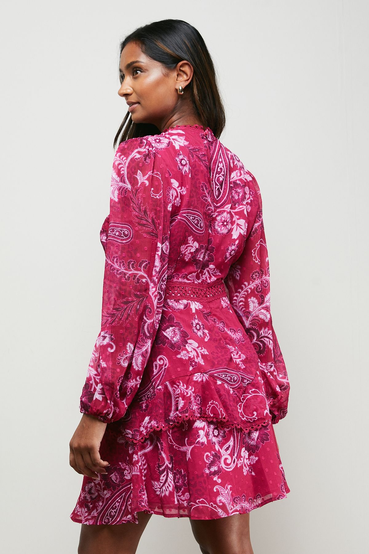 Oasis Oasis Women's Ruffle Trim Mini Dress - 3