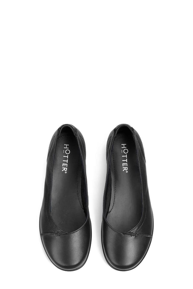 Hotter Hotter Women's Wide Fit 'Robyn II' Ballet Pumps in Black - 3