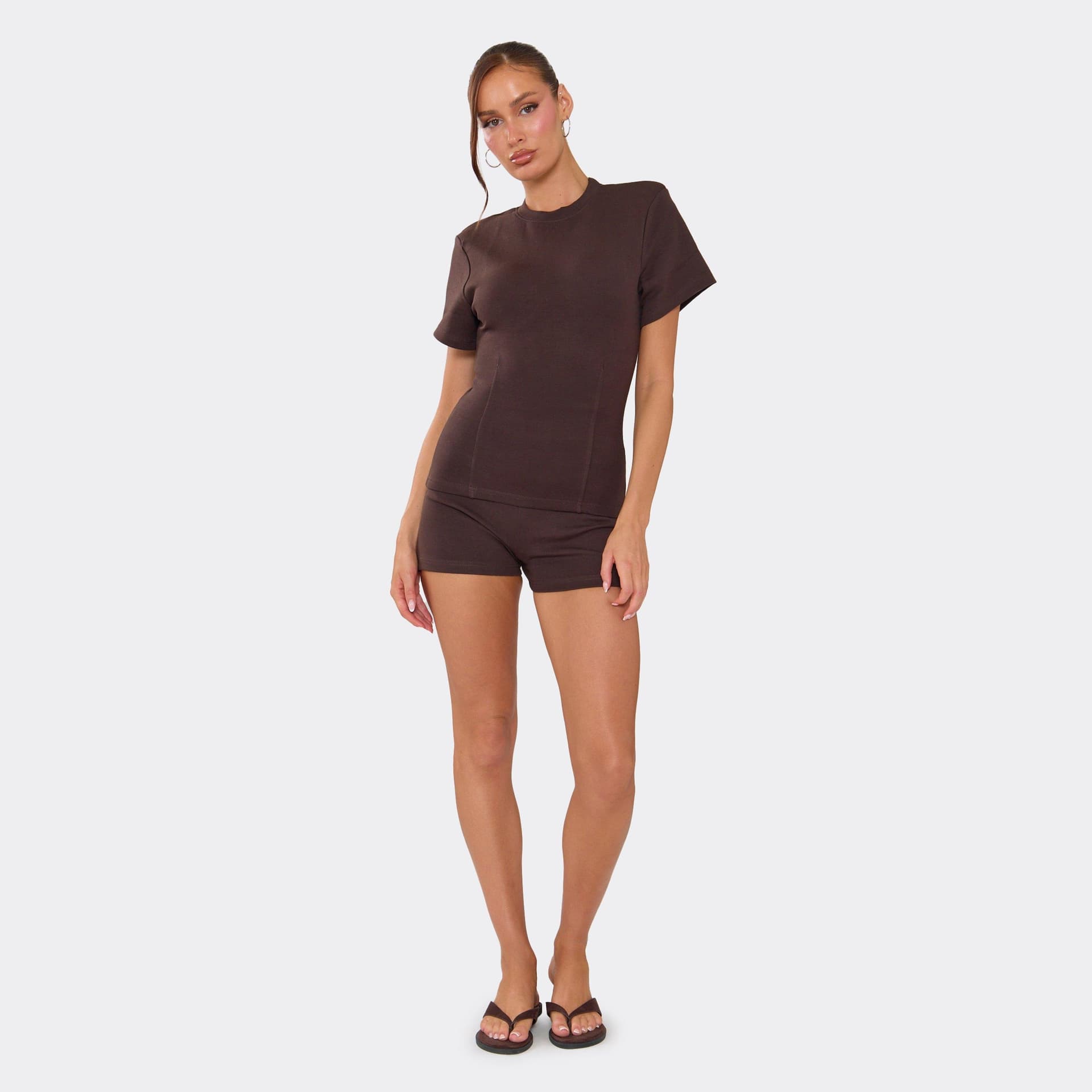 EGO EGO Chocolate Interlock Low Rise Shorts Set