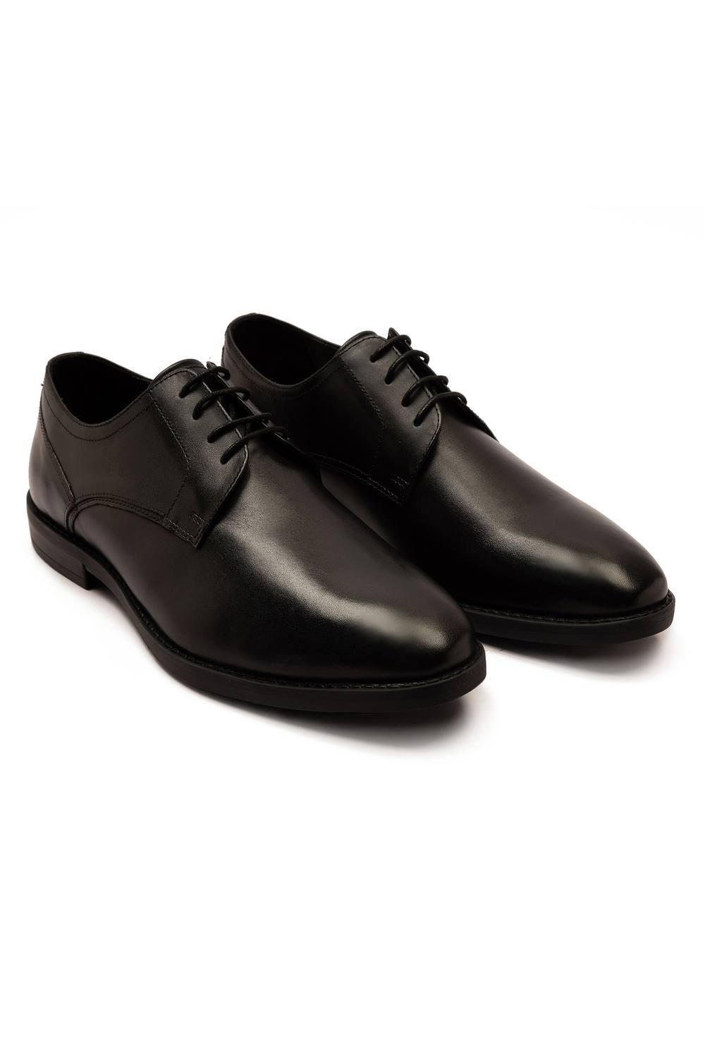 Thomas Crick Thomas Crick Men's Lanner Leather Formal Derby Shoes in Black - 2