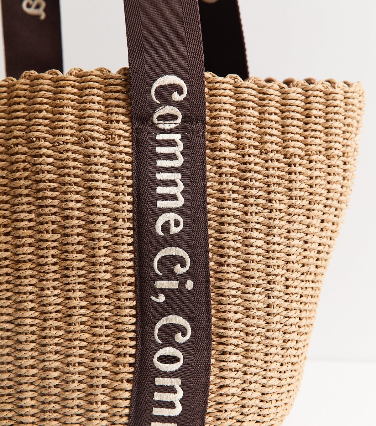 New Look Brown Logo Trim Basket Tote New Look - 3