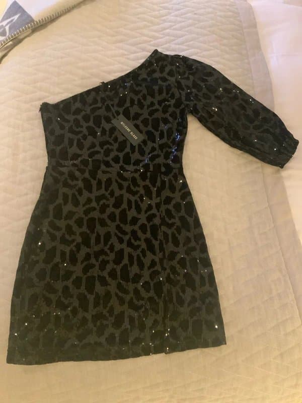 Myleene Klass Myleene Klass Black Sequin Dress 12
