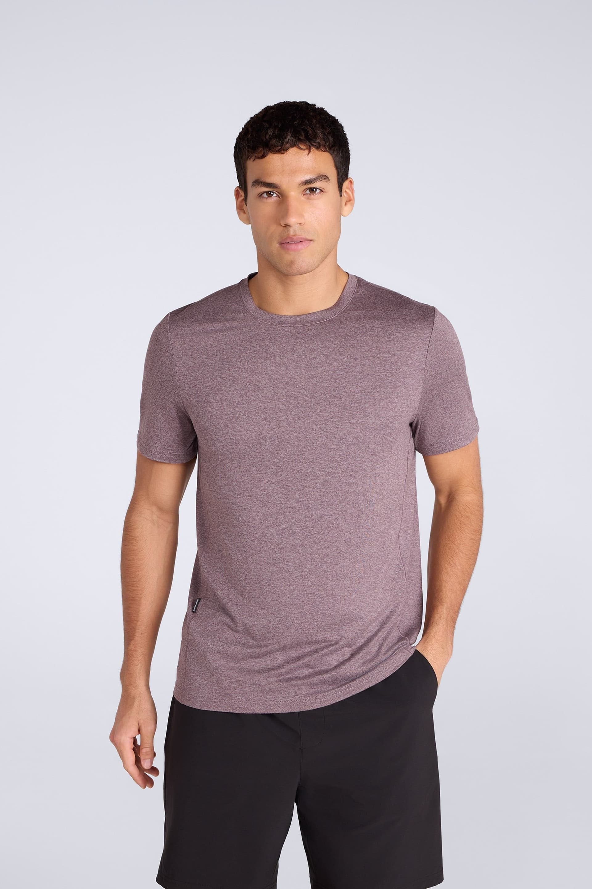 Animal Animal Men's Soft Lightweight Casual Short Sleeve Tee Quick Dry Active T-Shirt in Purple