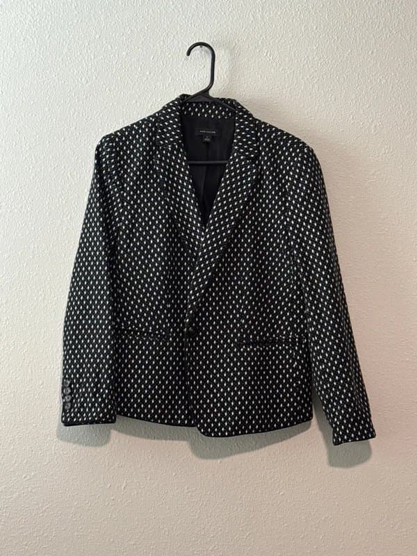 Ann Taylor Ann Taylor One-Button Patterned Blazer