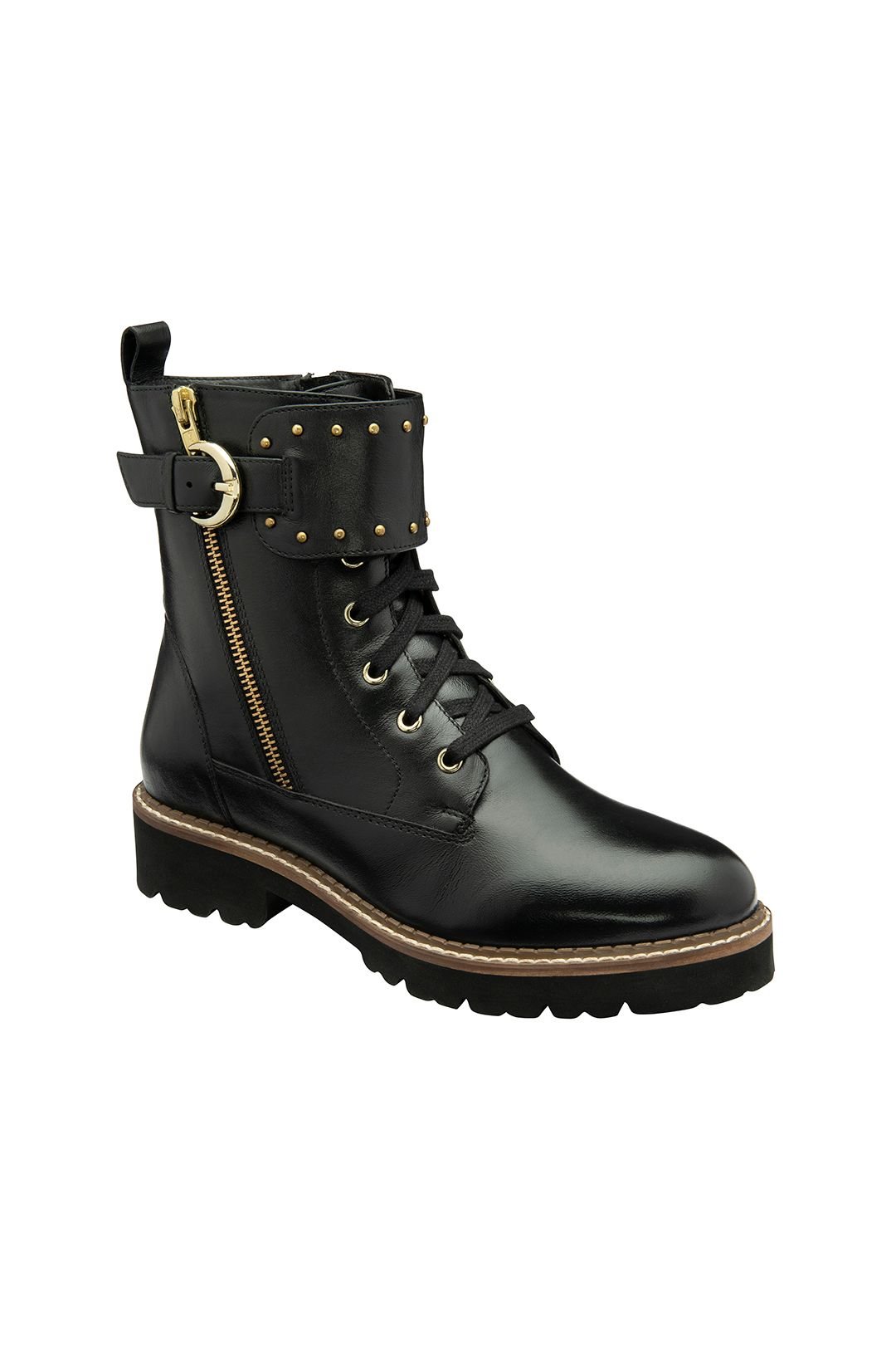 Lotus Lotus Women's 'Foster' Leather Ankle Boots in Black - 1