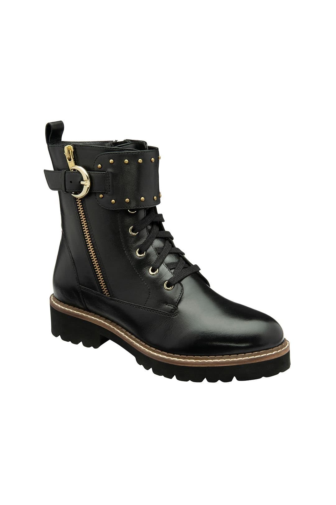 Lotus Lotus Women's Black Leather Ankle Boots