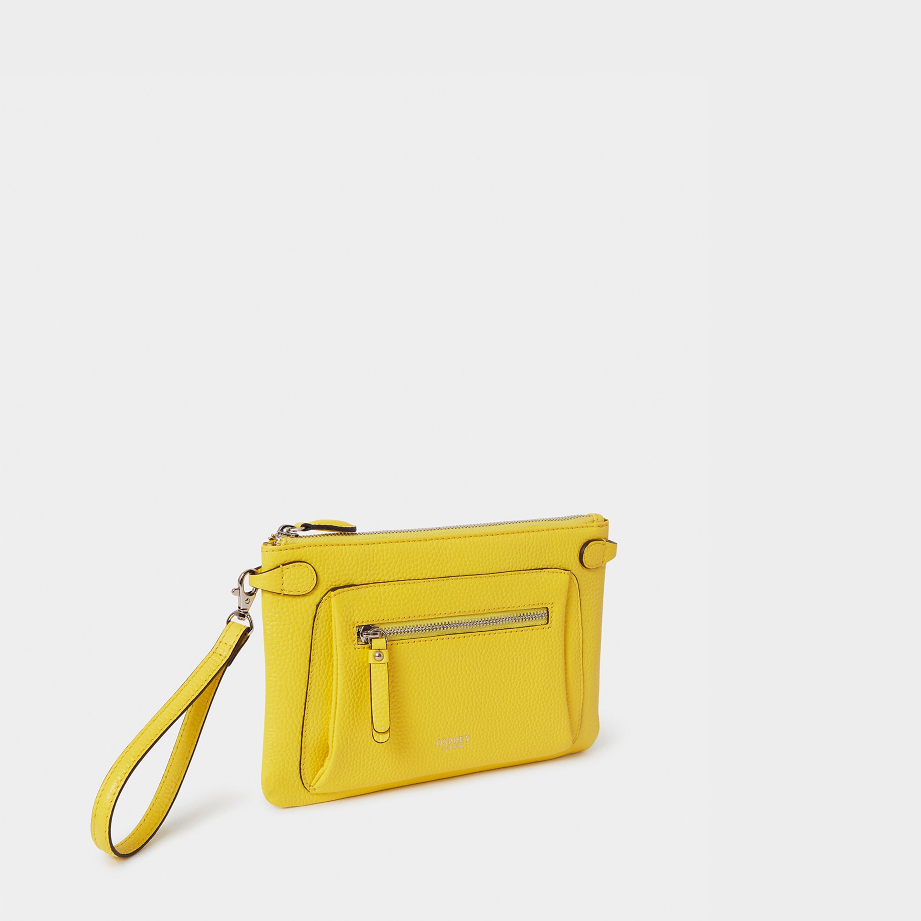 OSPREY LONDON OSPREY LONDON Women's The Ruby Leather Crossbody Clutch Bag in Yellow - 3