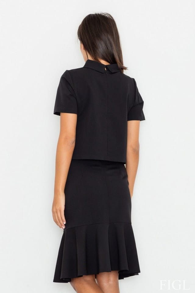 Love Lace Love Lace Women's Layered Turtleneck Short Sleeve Blouse Style 77048 in Black - 3