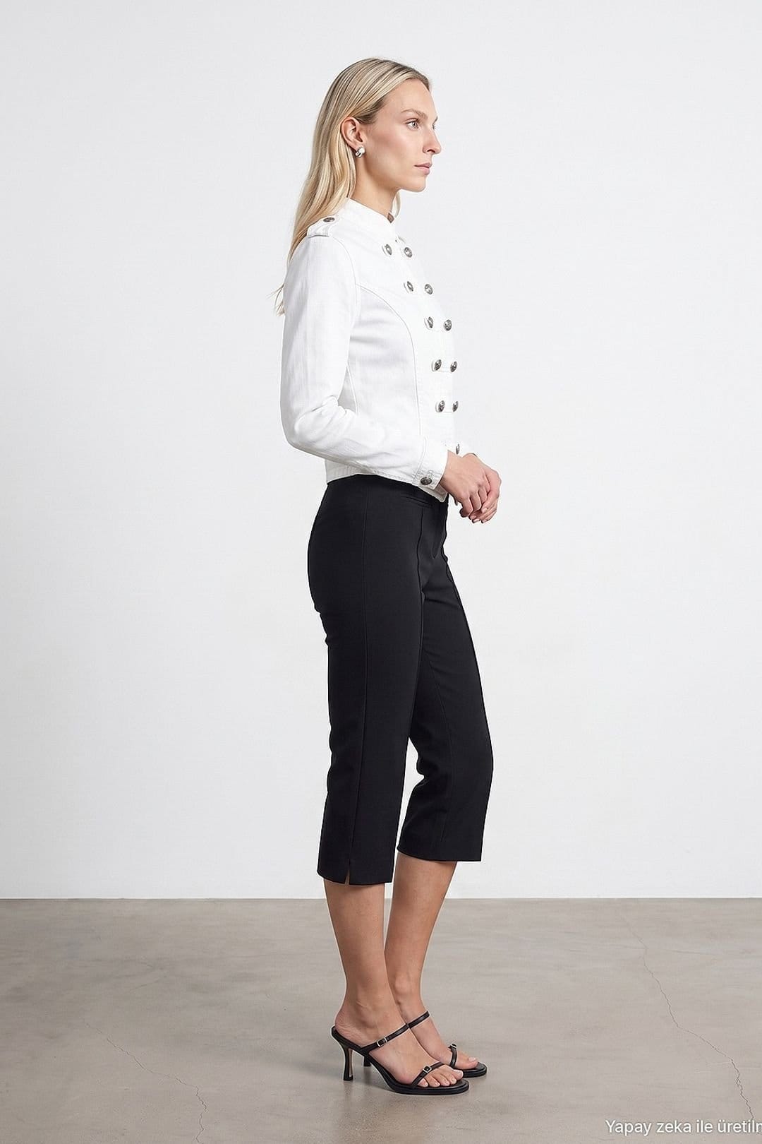 Dilvin Dilvin Women's Cotton Jacket in White - 4