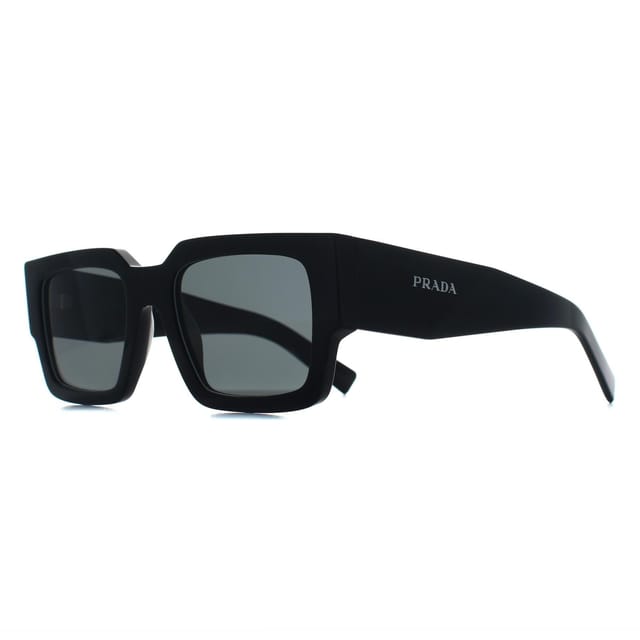 Prada Prada Men's Rectangle Black/Talc Dark Grey PRB17S in Black - 2