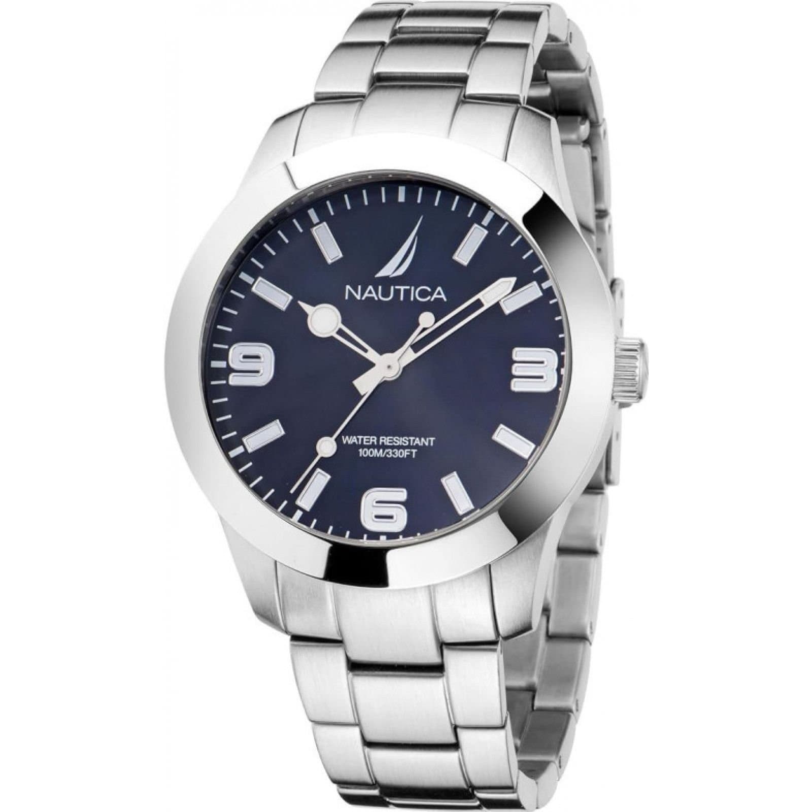 Nautica Nautica Men's NAPPBF201 Pacific Beach 42mm Quartz Watch in Silver