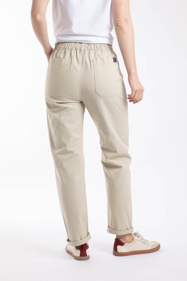 Weird Fish Weird Fish Women's Malorri Chino Trousers in Stone - 3