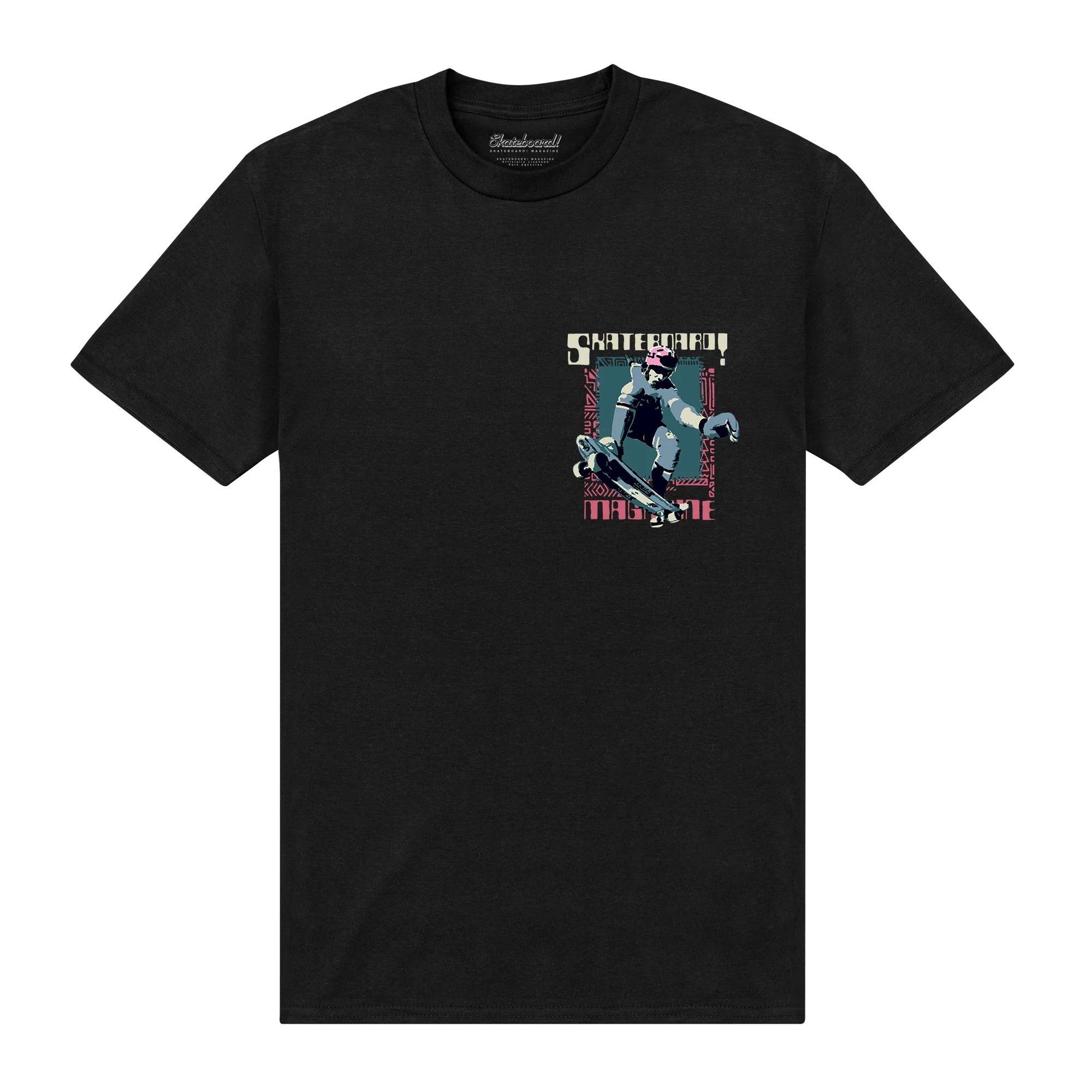 Skateboard! Skateboard! Men's Magazine T-Shirt in Black - 2