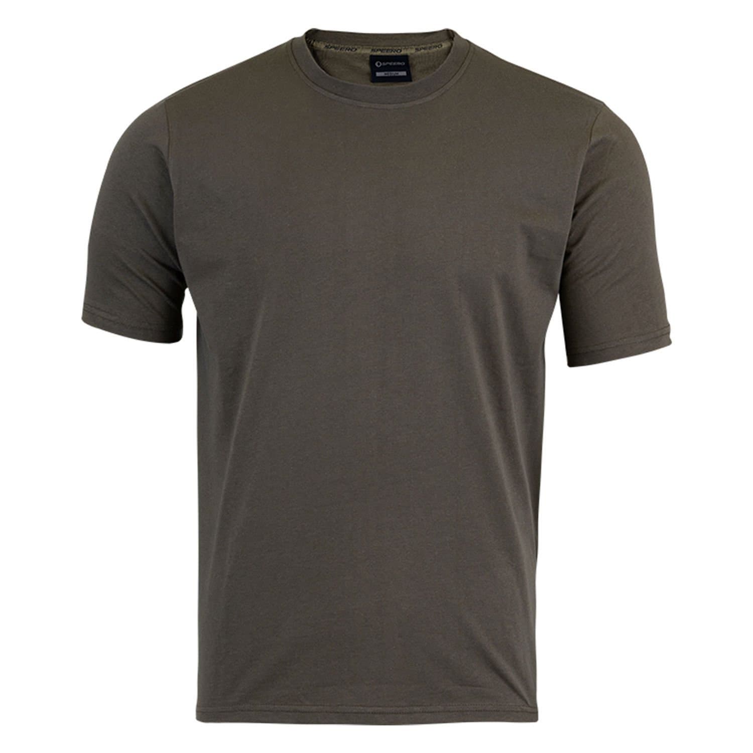 Speero Speero Men's Dark Olive Cotton T-Shirt