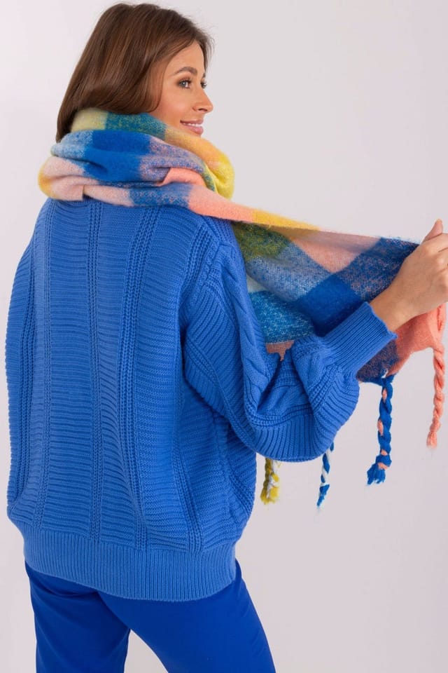 Love Lace Love Lace Women's Long Colorful Plaid Scarf with Tassels for Fall Winter Wear - 3