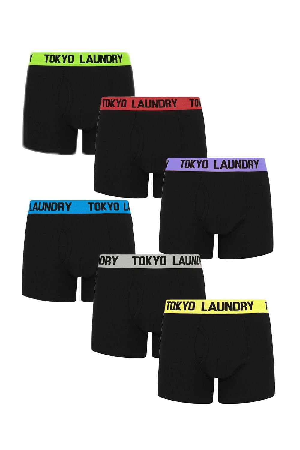 Tokyo Laundry Tokyo Laundry Men's 6-Pack Cotton Boxers in Yellow