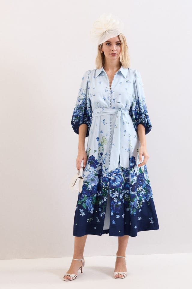 Phase Eight Phase Eight Women's Noella Shirt Dress in Pale Blue - 3