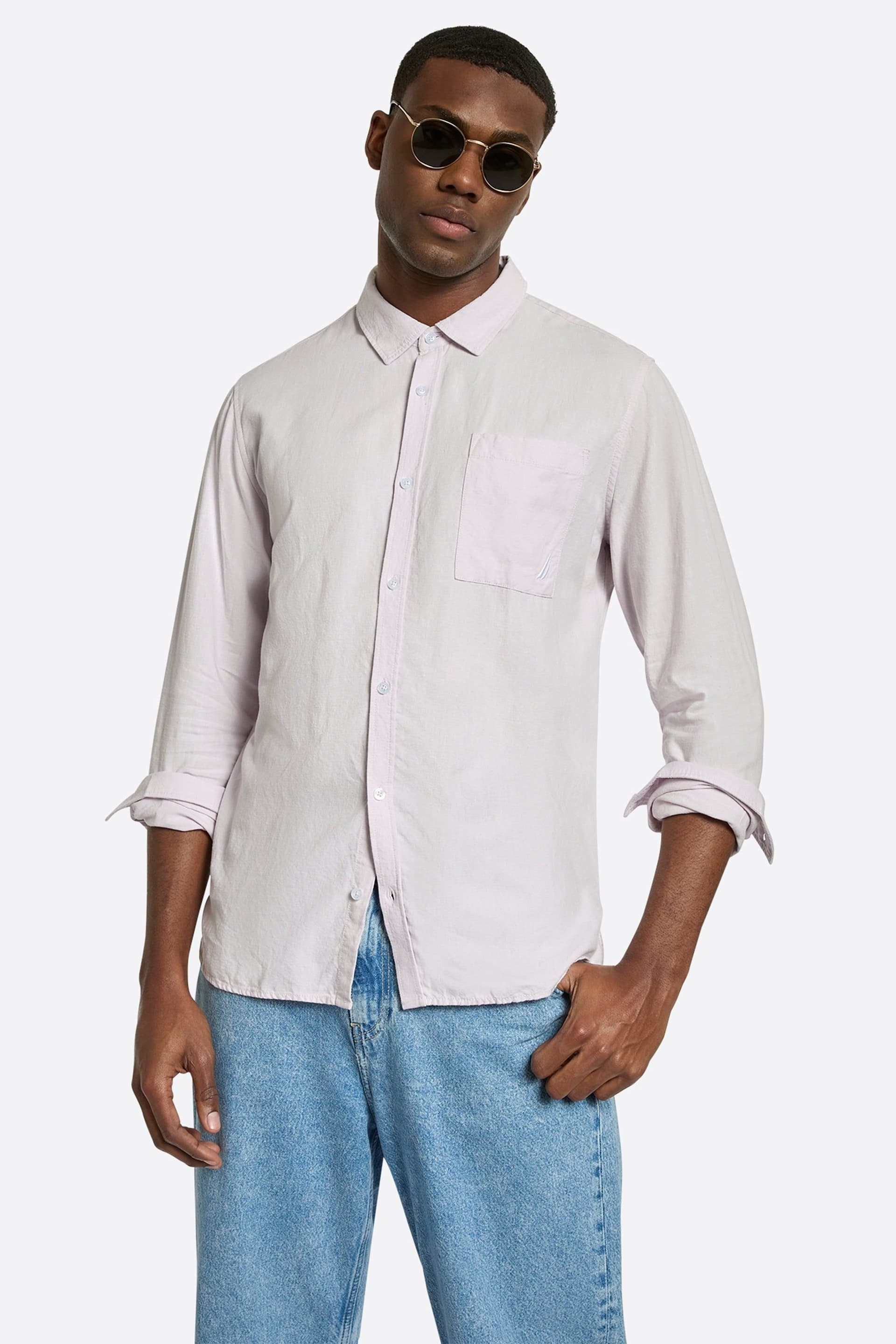 Nautica Nautica Men's Barias Ls Shirt in Lilac