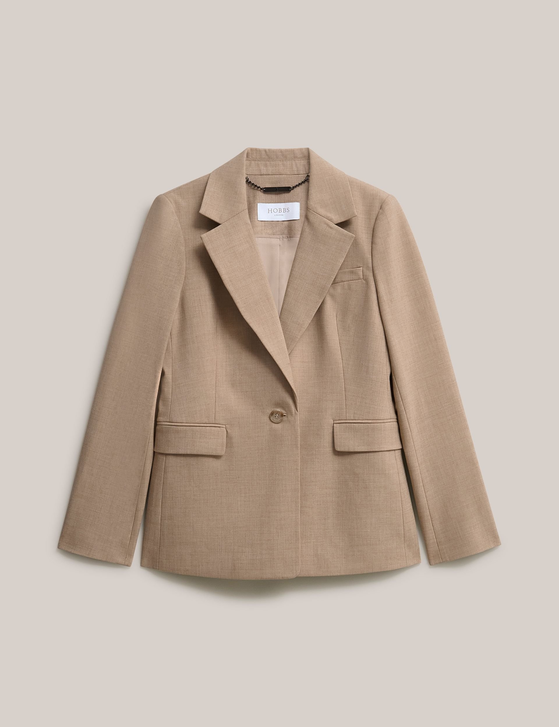 Hobbs London Hobbs London Women's Ashleen Single-Breasted Blazer in Light Beige - 2