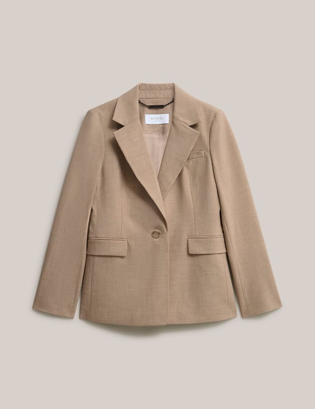Hobbs London Hobbs London Women's Ashleen Single-Breasted Blazer in Light Beige - 2