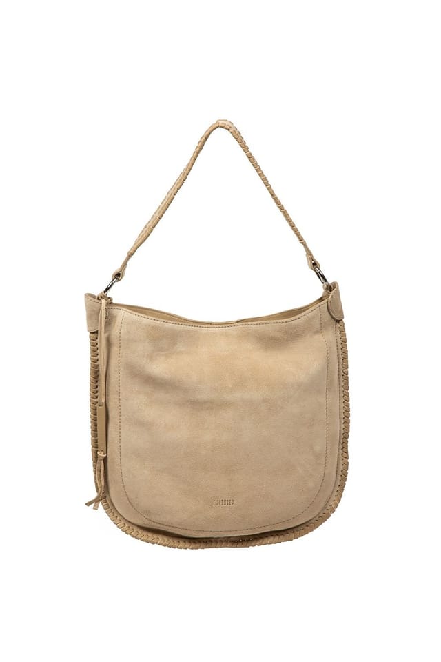 Cultured London Cultured London Women's 'Bonnie' Leather Shoulder Bag in Beige - 2