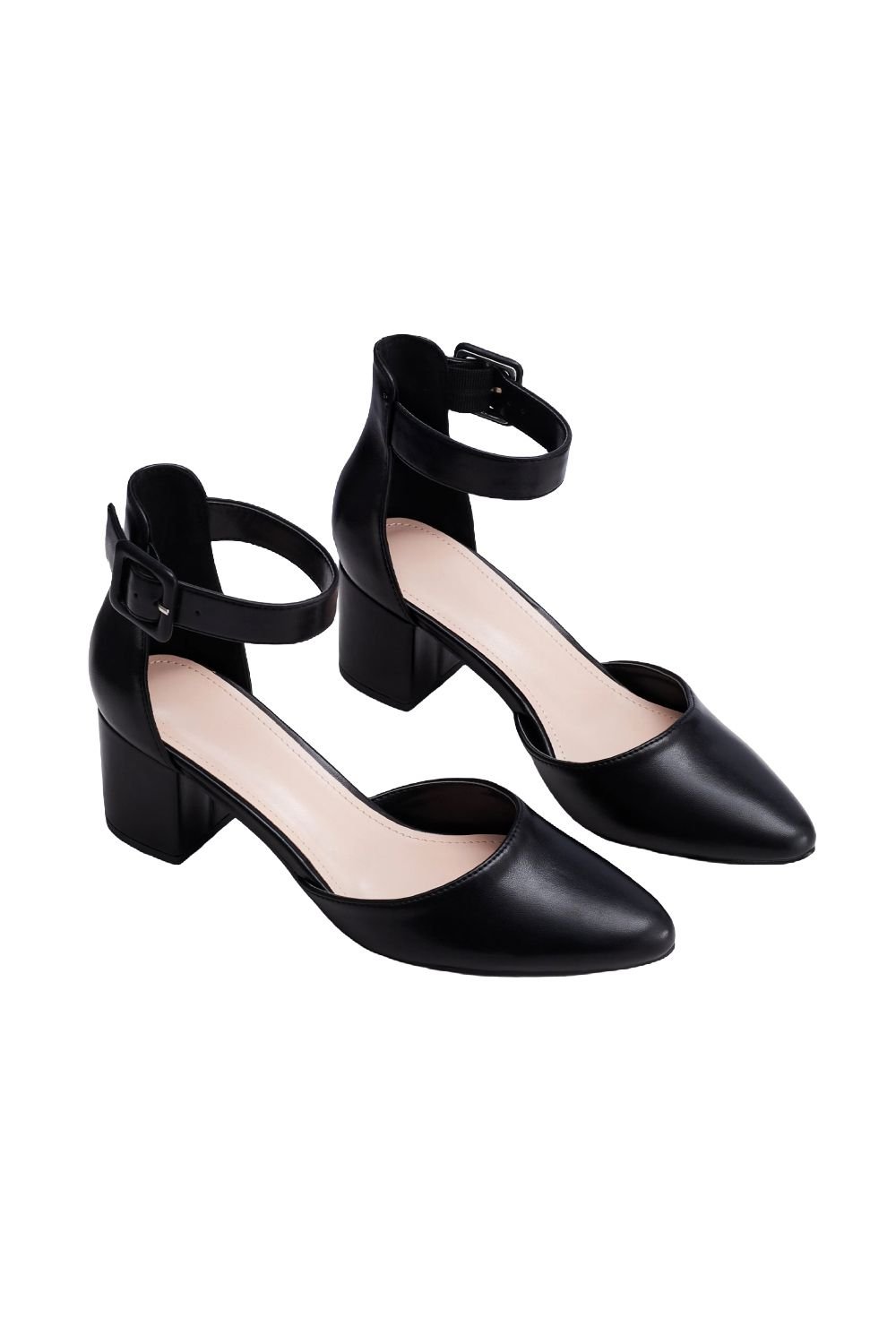 MODISHION MODISHION Women's Closed Toe Block Heels Pumps in Black - 1