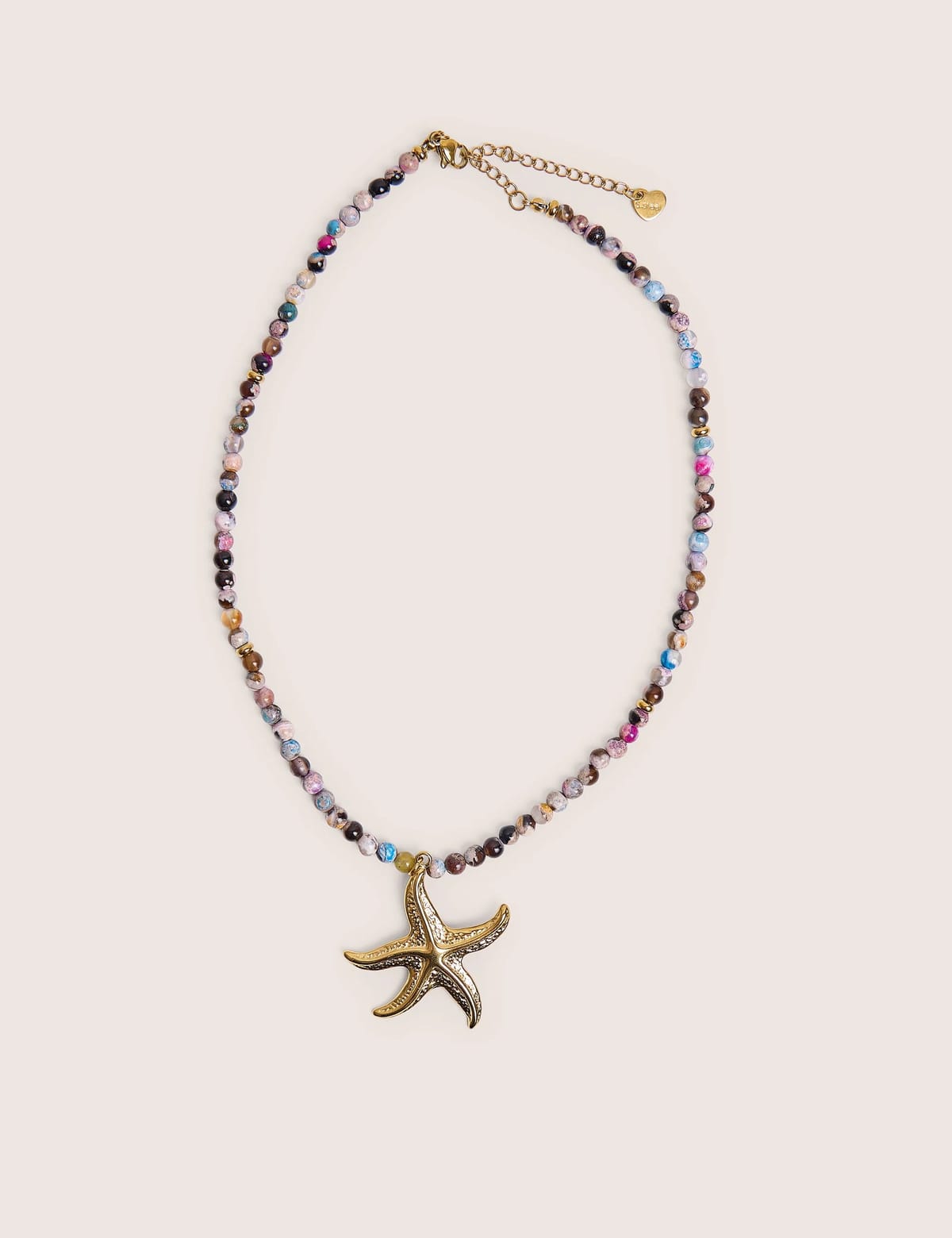 Public Desire Multi Coloured Beaded Starfish Detail Necklace - 1