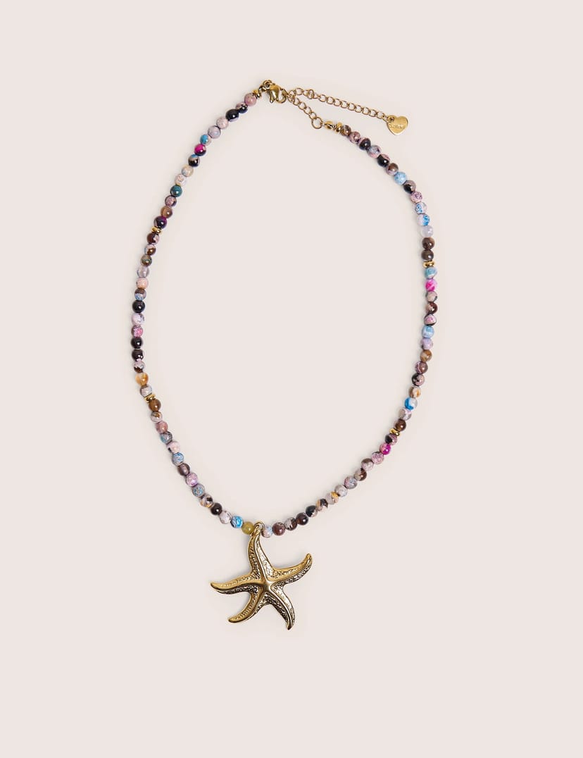 Public Desire Multi Coloured Beaded Starfish Detail Necklace - 1