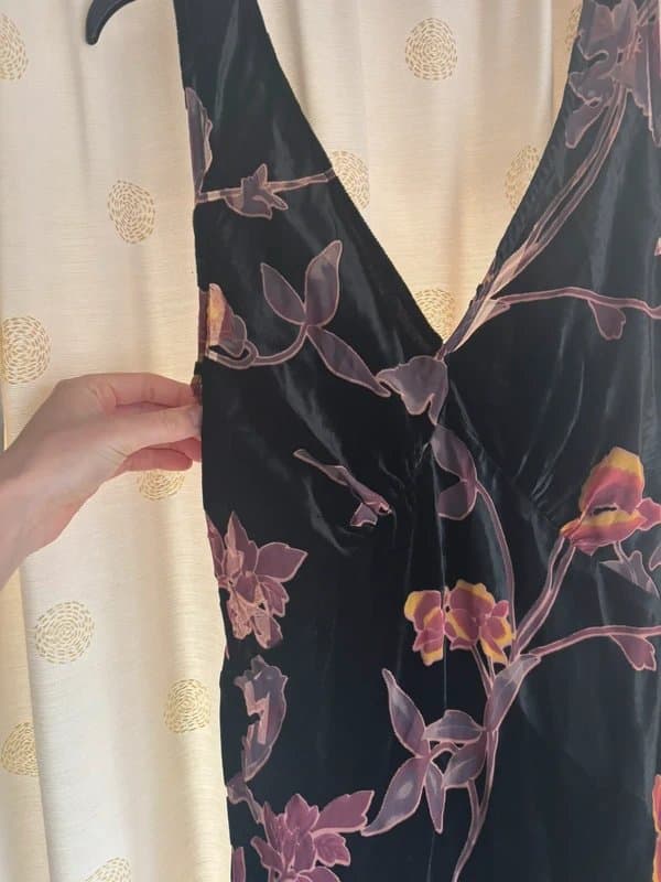 ASOS Midi velvet floral evening dress