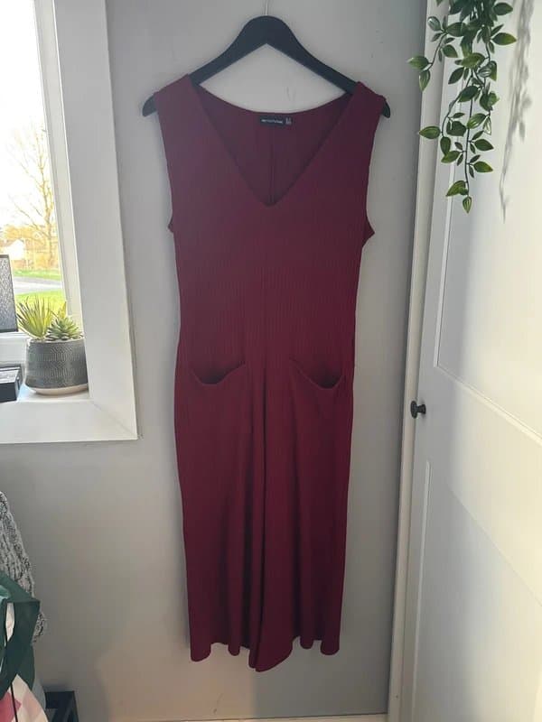 PLT Burgundy PLT jumpsuit