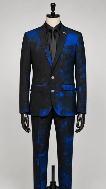 ASOS Asos Geo Blue Suit