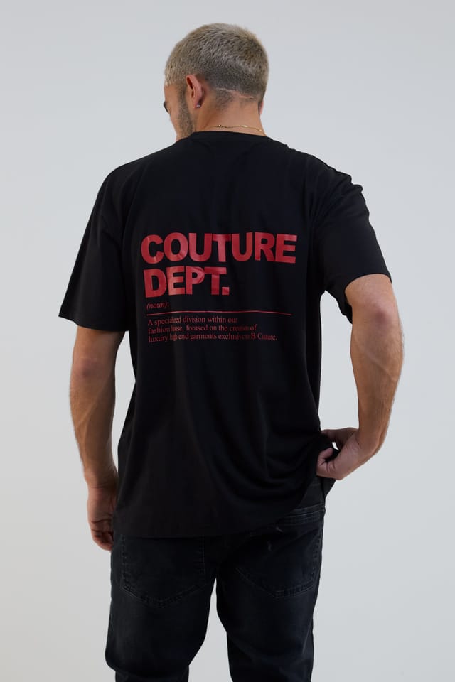 BCouture BCouture Men's Oversized Cotton T-Shirt in Black - 3