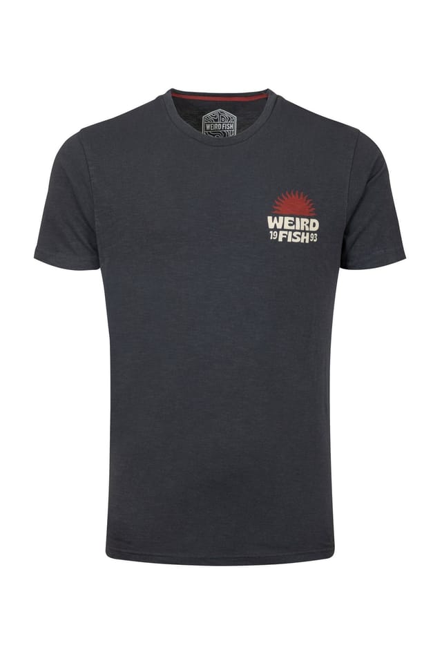 Weird Fish Weird Fish Men's Sun Beam Graphic T-Shirt in Charcoal - 2
