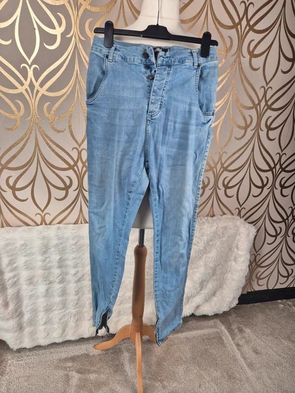 SikSilk Siksilk jeans roses ankle zips xs