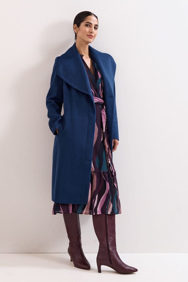 Phase Eight Phase Eight Women's Nicci Belted Coat in Dark Navy - 3