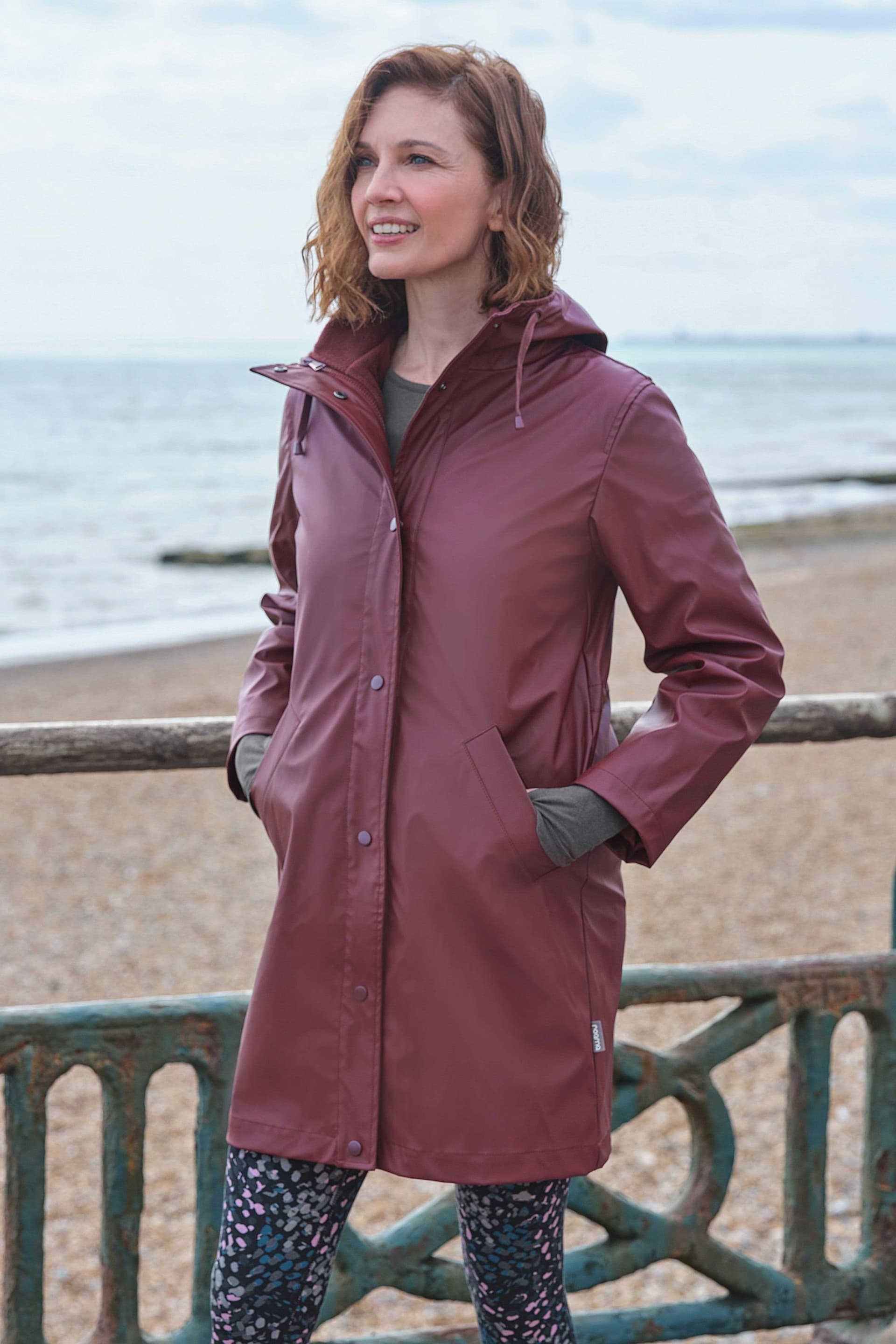 WoolOvers WoolOvers Women's Aldeburgh 3 In 1 Coat in Burgundy