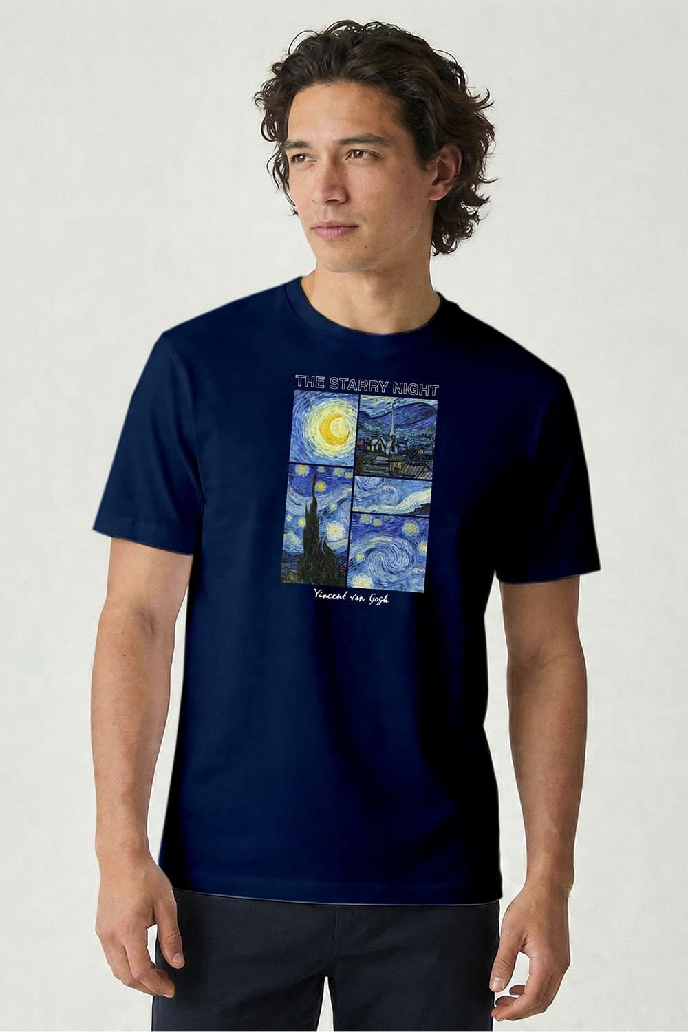 Musee DArt Musee D'Art Men's Vincent Van Gogh - The Starry Night T-Shirt in Navy