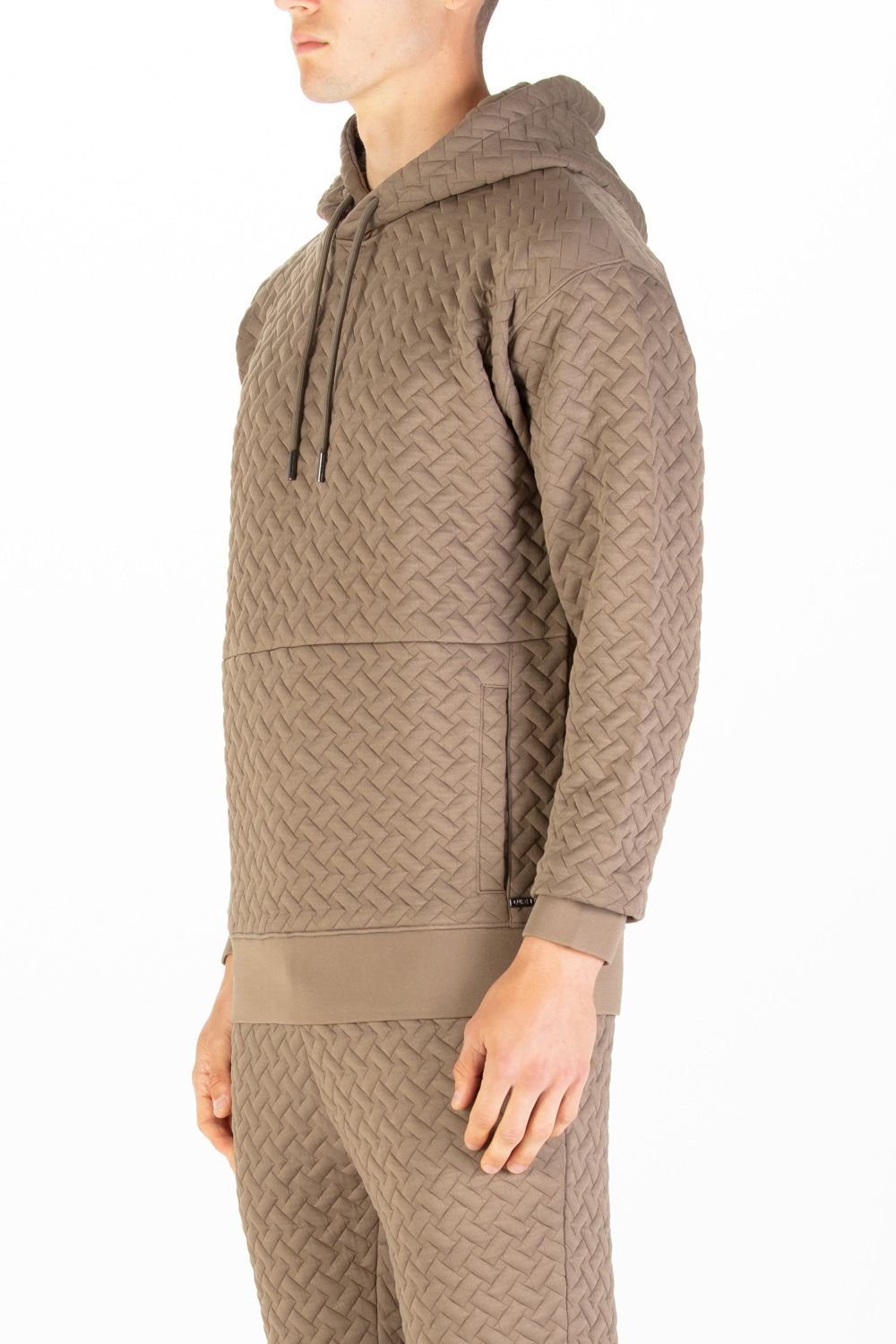 Luke 1977 Luke 1977 Men's Melrose Texture Overhead Hoodie in Brown - 3