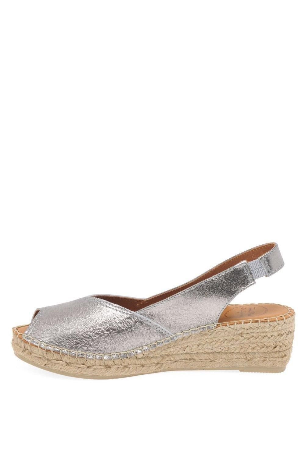 Toni Pons Toni Pons Women's 'Bernia' Wedge Heel Espadrilles Sandals in Silver - 2