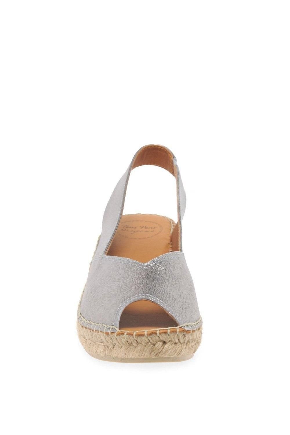 Toni Pons Toni Pons Women's 'Bernia' Wedge Heel Espadrilles Sandals in Silver - 3