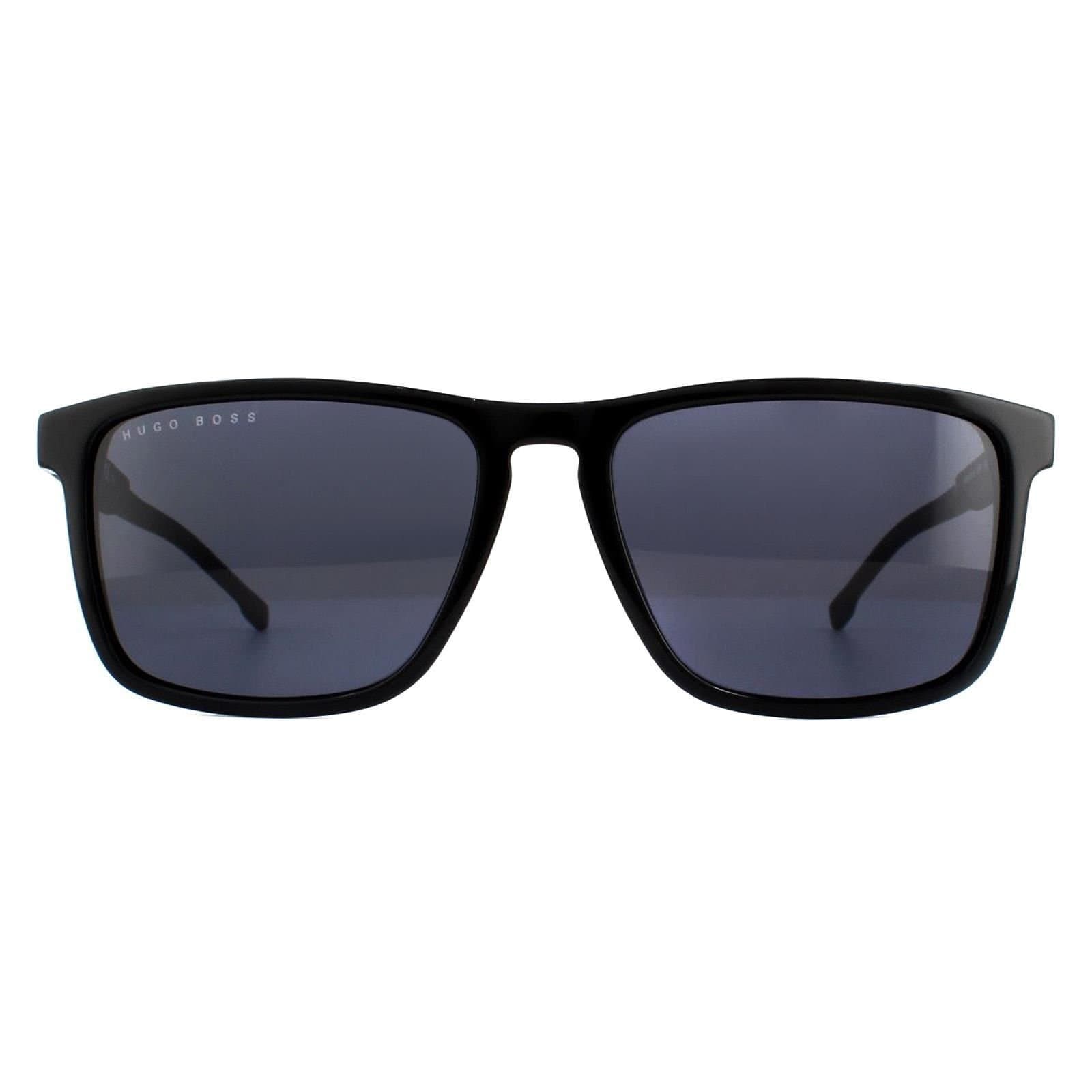 Hugo Boss Hugo Boss Men's Square Black Grey Blue Sunglasses