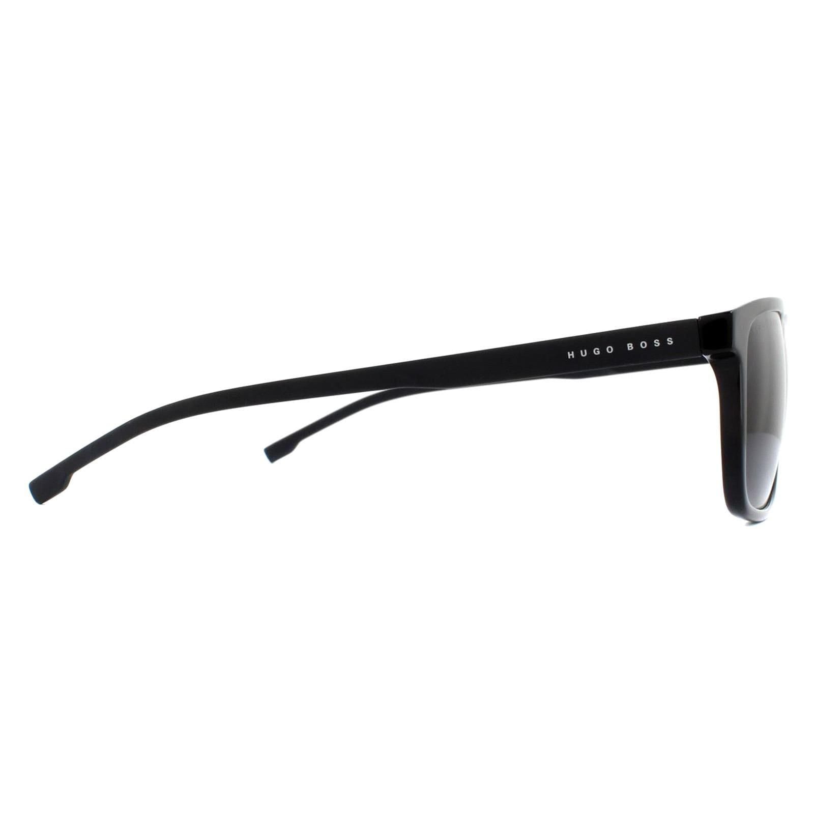 Hugo Boss Hugo Boss Men's Square Black Grey Blue Sunglasses - 4
