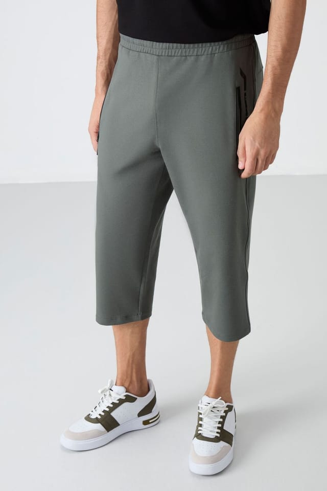 Tommy Life Tommy Life Men's Capri Cycling Shorts in Grey - 2