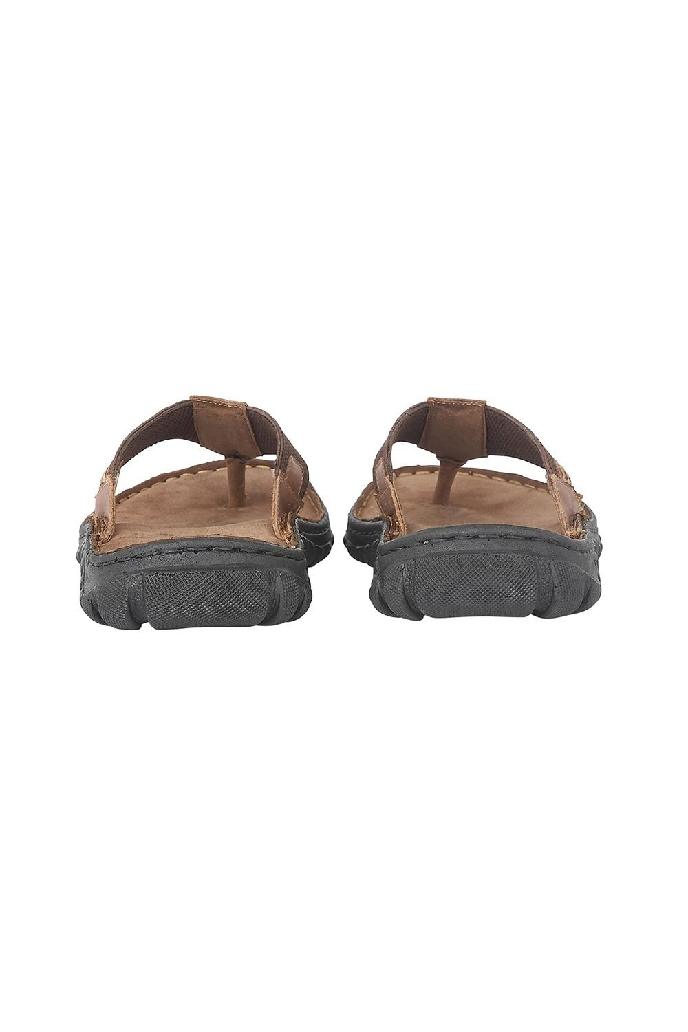Lotus Lotus Men's Tan 'Ainsley' Leather Toe-Post Sandals - 3